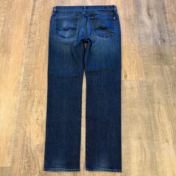 7 For All Mankind Slimmy Jeans Men's 36 Dark Wash - Picture 3 of 8